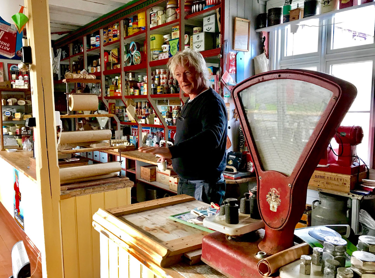 This entrepreneur has loving restored an old house, a shop, a post office and other buildings that are open to the public in the summer
